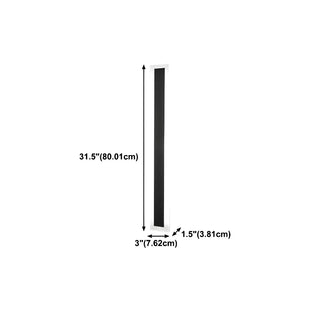 ZOWALA - Simple Black Linear Rectangular Metal LED Wall Light Image - 23