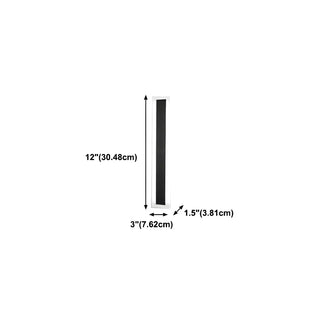 ZOWALA - Simple Black Linear Rectangular Metal LED Wall Light Image - 25