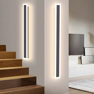 ZOWALA - Simple Black Linear Rectangular Metal LED Wall Light Image - 3