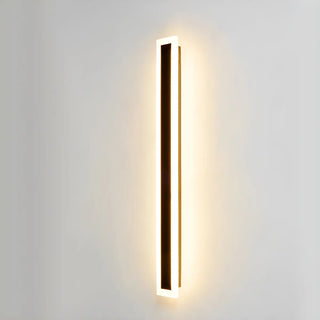 ZOWALA - Simple Black Linear Rectangular Metal LED Wall Light Image - 12