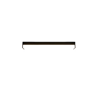 ZOWALA - Black Rectangle Linear LED Flush Mount Ceiling Light Image - 10
