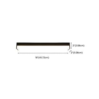 ZOWALA - Black Rectangle Linear LED Flush Mount Ceiling Light Image - 15