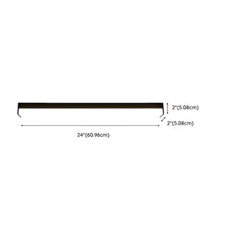 ZOWALA - Black Rectangle Linear LED Flush Mount Ceiling Light Image - 16