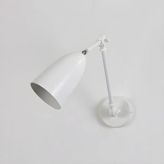 ZOWALA - Minimalist Swing Arm Adjustable Bedroom Black Wall Sconce Image - 10