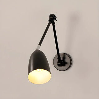 ZOWALA - Minimalist Swing Arm Adjustable Bedroom Black Wall Sconce Image - 11