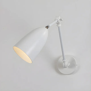 ZOWALA - Minimalist Swing Arm Adjustable Bedroom Black Wall Sconce Image - 9