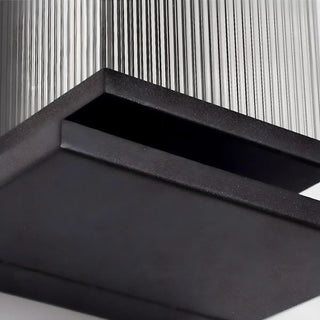 Black Modern Rectangular Steel Outdoor Wall Light Zawala Image - 13