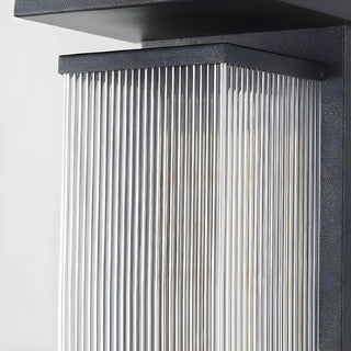 Black Modern Rectangular Steel Outdoor Wall Light Zawala Image - 16