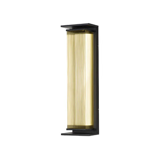 Black Modern Rectangular Steel Outdoor Wall Light Zawala Image - 3