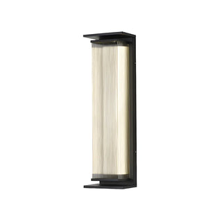 Black Modern Rectangular Steel Outdoor Wall Light Zawala Image - 5
