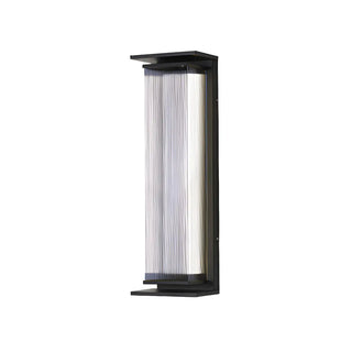 Black Modern Rectangular Steel Outdoor Wall Light Zawala Image - 9