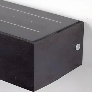 Contemporary Rectangular Black Metal Outdoor Wall Light Zawala Image - 14