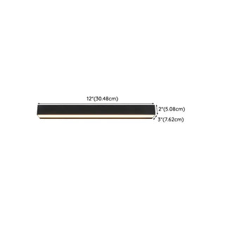 Contemporary Rectangular Black Metal Outdoor Wall Light Zawala Image - 16