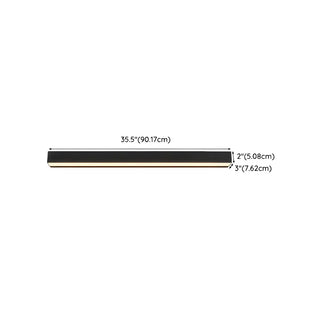Contemporary Rectangular Black Metal Outdoor Wall Light Zawala Image - 18