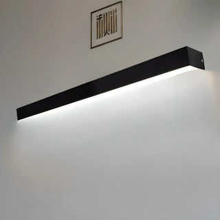 Contemporary Rectangular Black Metal Outdoor Wall Light Zawala Image - 6