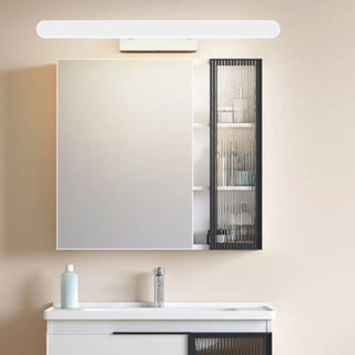 Black Modern Rectangular LED Bathroom Vanity Light Zawala Image - 4
