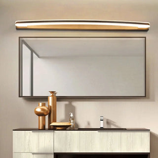 ZOWALA - Black Modern Streamline Curved LED Vanity Light Image - 1