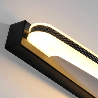 ZOWALA - Black Modern Streamline Curved LED Vanity Light Image - 11