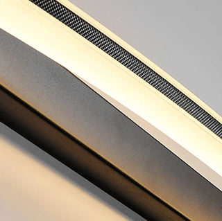 ZOWALA - Black Modern Streamline Curved LED Vanity Light Image - 12