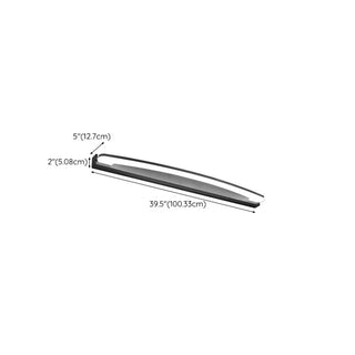 ZOWALA - Black Modern Streamline Curved LED Vanity Light Image - 16