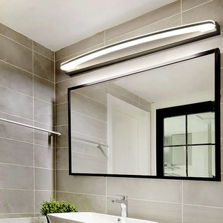 ZOWALA - Black Modern Streamline Curved LED Vanity Light Image - 3