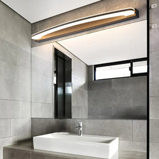 ZOWALA - Black Modern Streamline Curved LED Vanity Light Image - 4