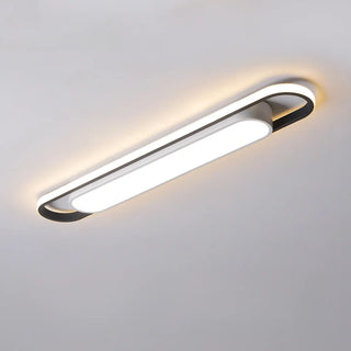 Entrance Strip Black LED Flush Mount Light 2-Light Zawala Image - 13