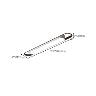 Entrance Strip Black LED Flush Mount Light 2-Light Zawala Image - 19
