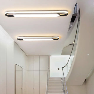 Entrance Strip Black LED Flush Mount Light 2-Light Zawala Image - 2