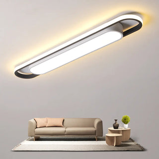 Entrance Strip Black LED Flush Mount Light 2-Light Zawala Image - 4