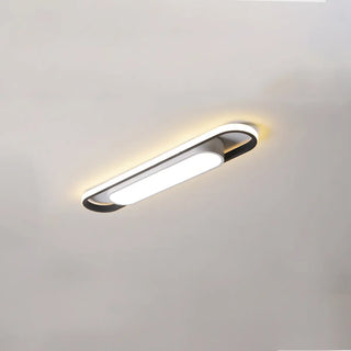 Entrance Strip Black LED Flush Mount Light 2-Light Zawala Image - 5