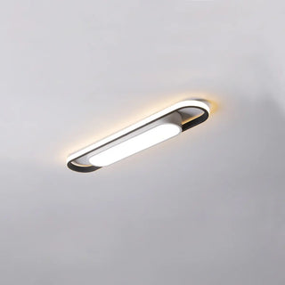 Entrance Strip Black LED Flush Mount Light 2-Light Zawala Image - 6