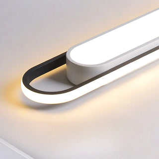 Entrance Strip Black LED Flush Mount Light 2-Light Zawala Image - 7