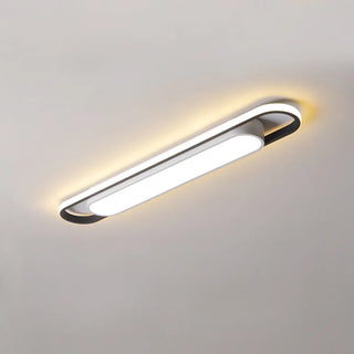Entrance Strip Black LED Flush Mount Light 2-Light Zawala Image - 9