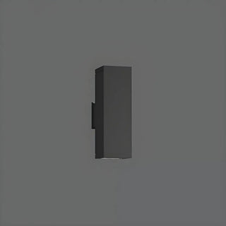 Black Rectangular Metal Exterior Up Down Wall Light Zawala Image - 15