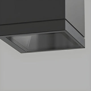Black Rectangular Metal Exterior Up Down Wall Light Zawala Image - 16