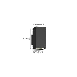 Black Rectangular Metal Exterior Up Down Wall Light Zawala Image - 20