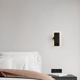 Rectangle Base Acrylic Cylinder Adjustable Reading Wall Lamp Zawala Image - 3