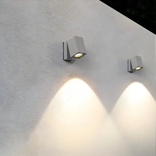 Adjustable Modern Rectangular Black Exterior Wall Sconce Zawala Image - 6
