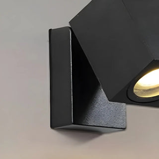 Adjustable Modern Rectangular Black Exterior Wall Sconce Zawala Image - 8