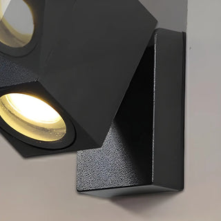 Adjustable Modern Rectangular Black Exterior Wall Sconce Zawala Image - 9