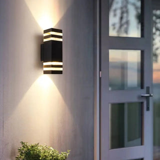 Black Fashion Rectangular Metal Bi-pin Wall light Zawala Image - 1
