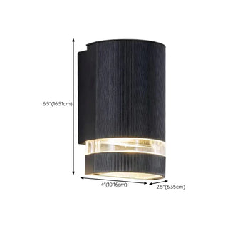 Black Fashion Rectangular Metal Bi-pin Wall light Zawala #size