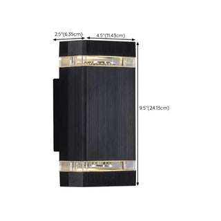 Black Fashion Rectangular Metal Bi-pin Wall light Zawala Image - 17