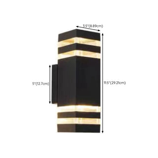Black Fashion Rectangular Metal Bi-pin Wall light Zawala Image - 18