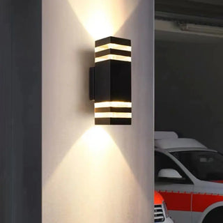 Black Fashion Rectangular Metal Bi-pin Wall light Zawala Image - 2
