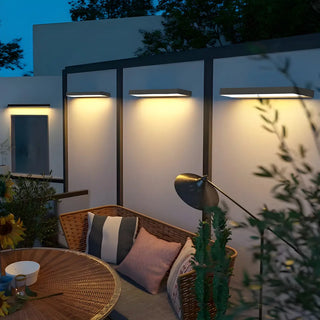 Black Waterproof Rectangular Metal Outdoor Wall Light Zawala Image - 2