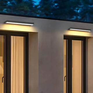 Black Waterproof Rectangular Metal Outdoor Wall Light Zawala Image - 3