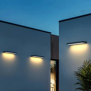 Black Waterproof Rectangular Metal Outdoor Wall Light Zawala Image - 8