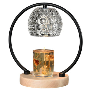 Creative Wooden Base Spherical Glass Shade Table Lamp Zawala Image - 9
